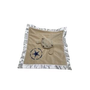Baby Fanatics NFL Dallas Cowboys Brown Bear Lovey Security Satin Baby Blanket